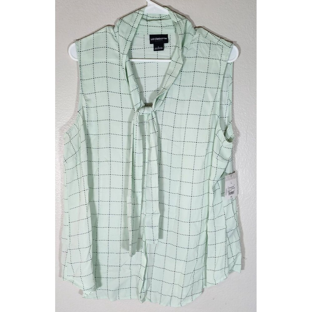 Liz Claiborne Sleeveless Green Blouse Women's Size L